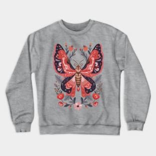 Folk Art Butterfly Crewneck Sweatshirt